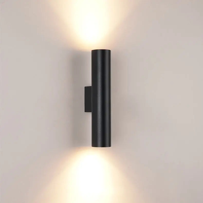 Simple Aluminum Cylindrical 2-Light Wall Sconce Lamp Cuvalon