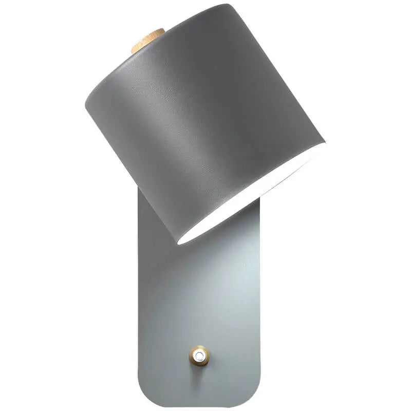 Nordic Macaron Cylinder Shape Rotatable 1-Light Wall Sconce Lamps Cuvalon