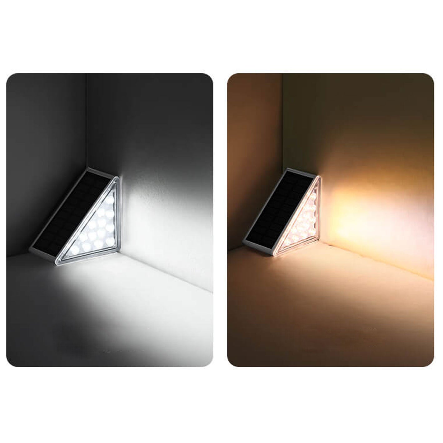 Solar Waterproof Stereo Triangle LED Outdoor Stair Lamp Cuvalon
