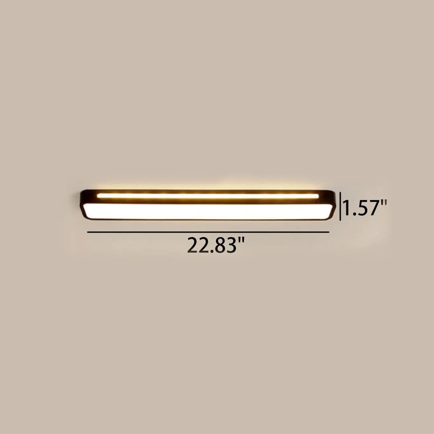 Nordic Minimalist Long LED Flush Mount Ceiling Light Cuvalon