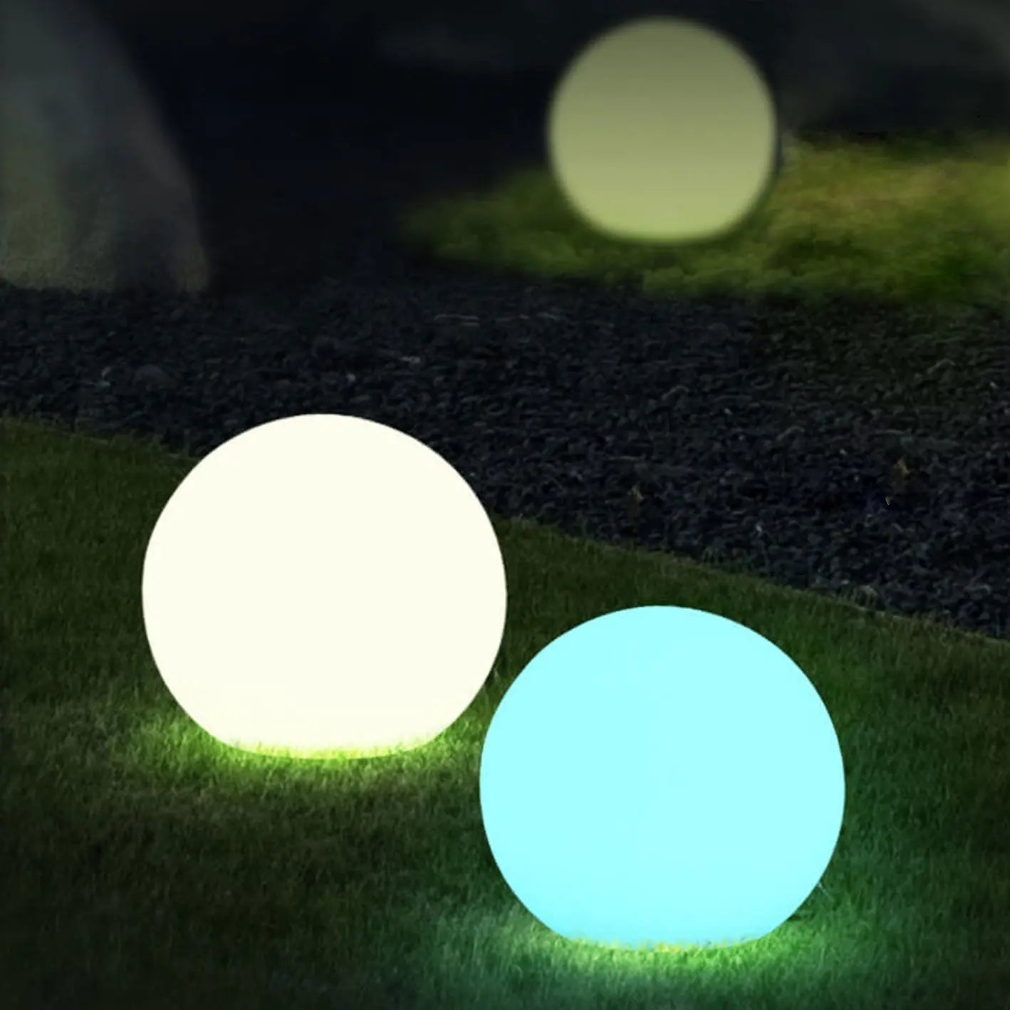 Solar Waterproof PE Spherical LED Outdoor Decorative Lawn Light Cuvalon