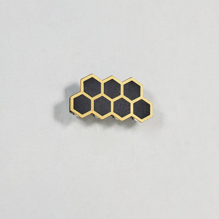 Outdoor Simple Hexagonal Combination Black Gold LED Wall Sconce Lamp Cuvalon
