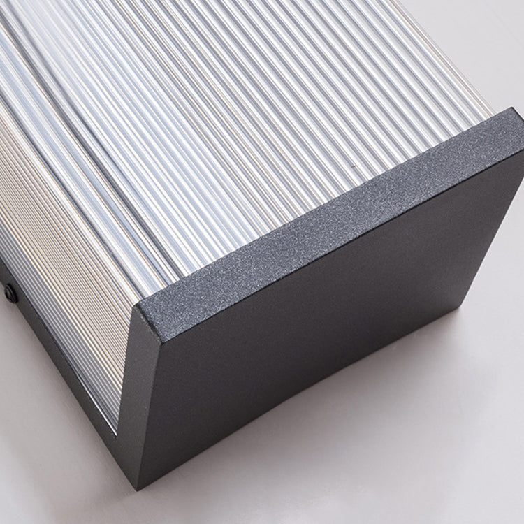 Modern Minimalist Waterproof Rectangular Stainless Steel Acrylic LED Outdoor Wall Sconce Lamp For Outdoor Patio Cuvalon