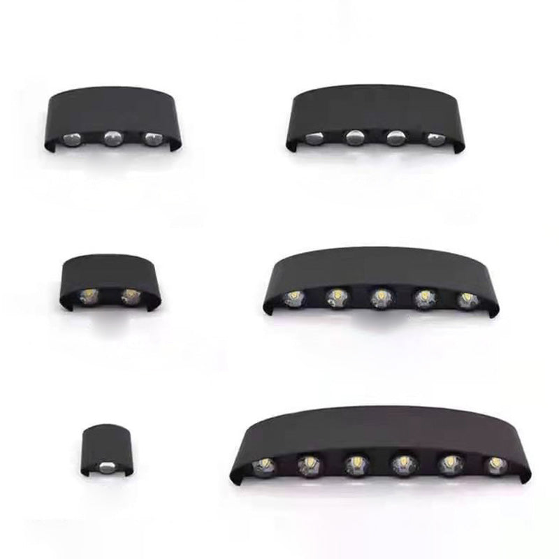 Modern Minimalist Waterproof Cylinder Rectangular Aluminium Iron Acrylic LED Wall Sconce Lamp For Outdoor Patio Cuvalon