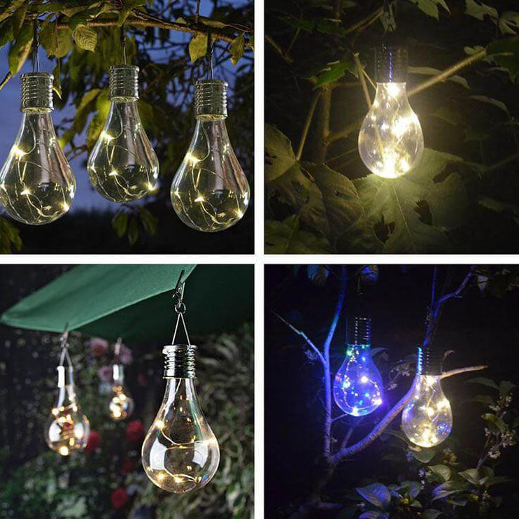 Creative Color Bulbs Plastic Solar LED Outdoor Hanging Light Cuvalon