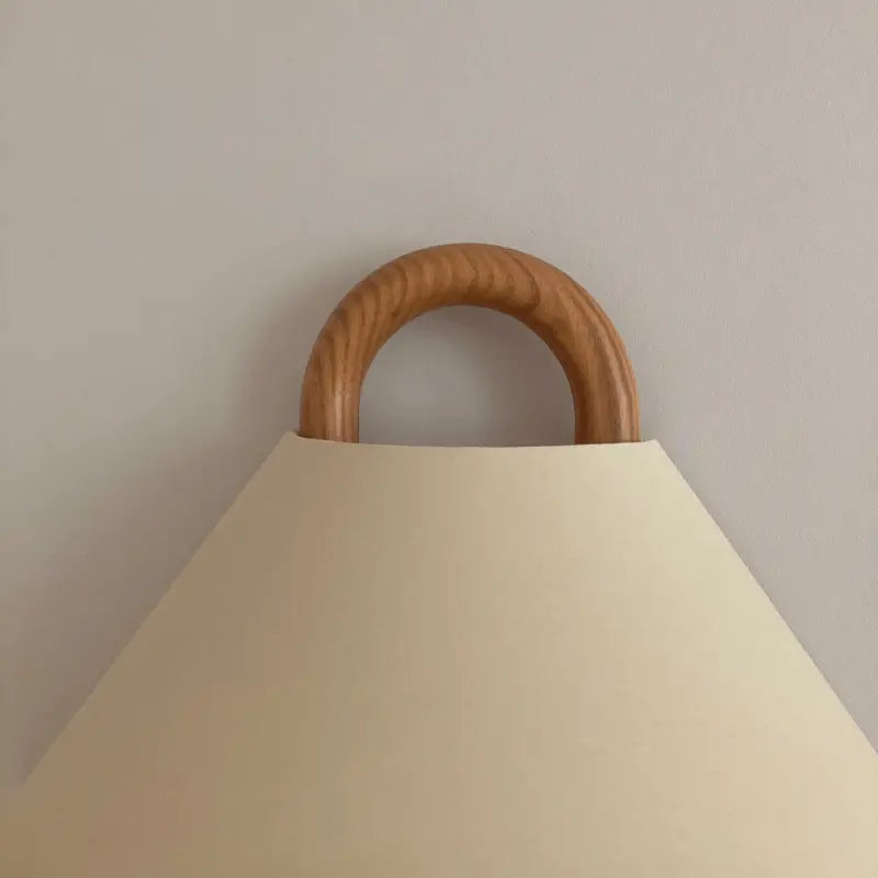 Modern Original Solid Wood Pleated Semi-Circle 1-Light Wall Sconce Lamp Cuvalon
