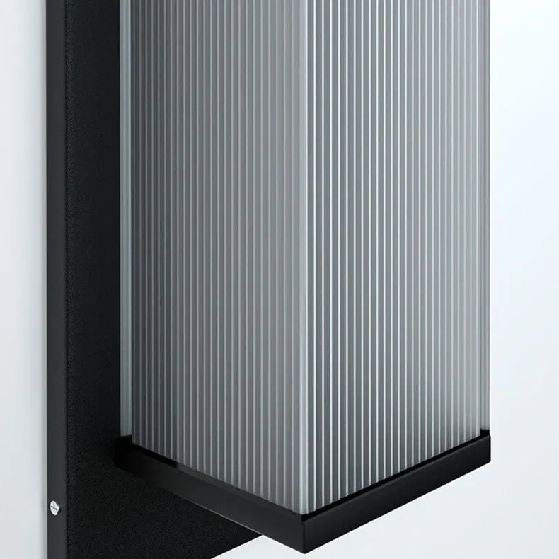 Modern Minimalist Solar Waterproof Rectangular Stainless Steel Acrylic LED Outdoor Wall Sconce Lamp For Outdoor Patio Cuvalon