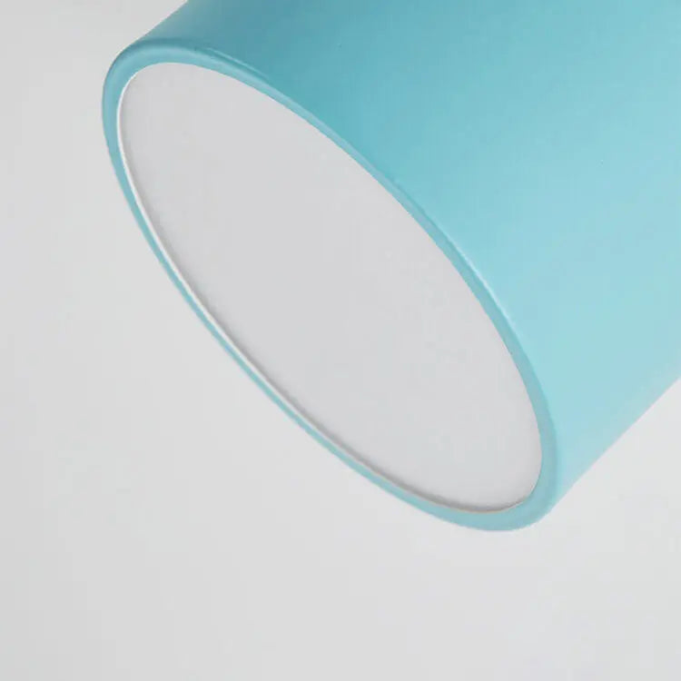 Scandinavian Macaroon Solid Color Log LED Flush Mount Ceiling Light Cuvalon