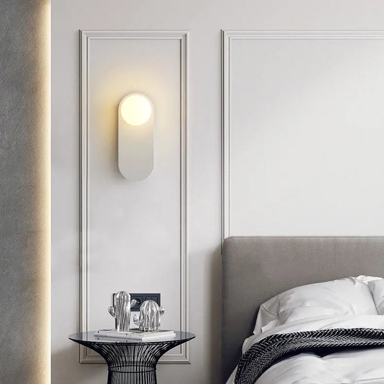Nordic Minimalist Glass Ring Base 1-Light Wall Sconce Lamp Cuvalon