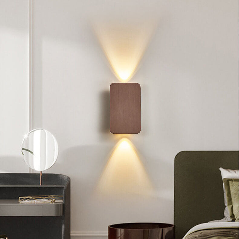 Nordic Minimalist Aluminum Rectangular Flat Panel 2-Light LED Wall Sconce Lamp (Copy) Cuvalon