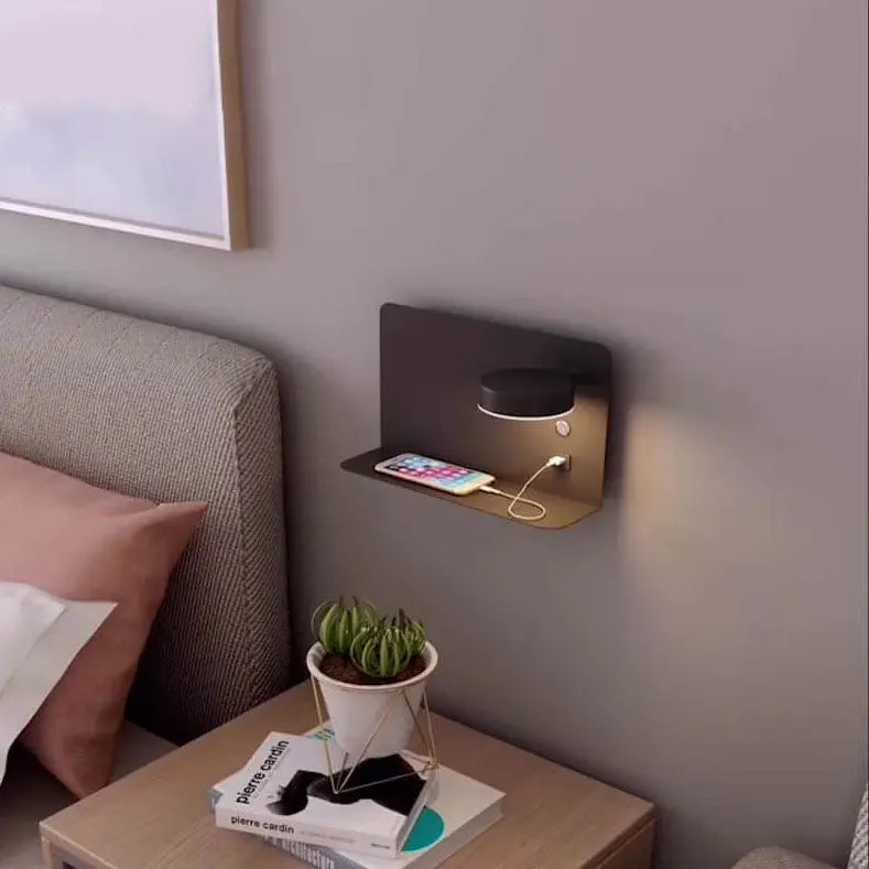 Modern Iron Square LED USB Rechargeable Wall Sconce Lamp Cuvalon