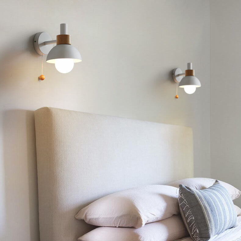 Nordic Macaron Globe 1-Light Wall Sconce Lamp Cuvalon