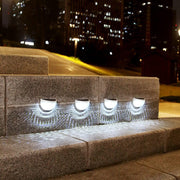 Solar Semi Circle Outdoor Waterproof Light Shadow Fence Wall Sconce Lamp Cuvalon