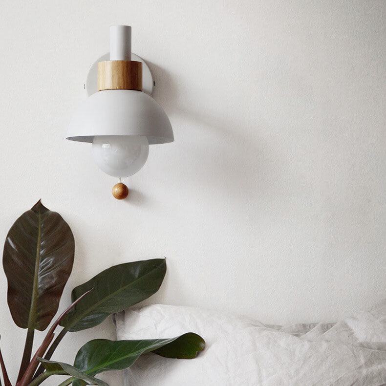 Nordic Macaron Globe 1-Light Wall Sconce Lamp Cuvalon