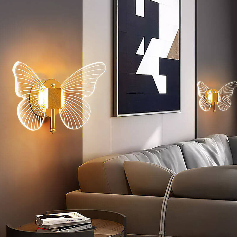 Nordic Creative Butterfly Acrylic LED Wall Sconce Lamp Cuvalon