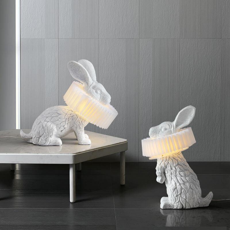 Modern Creative Resin Rabbit LED 1-Light Table Lamp Cuvalon