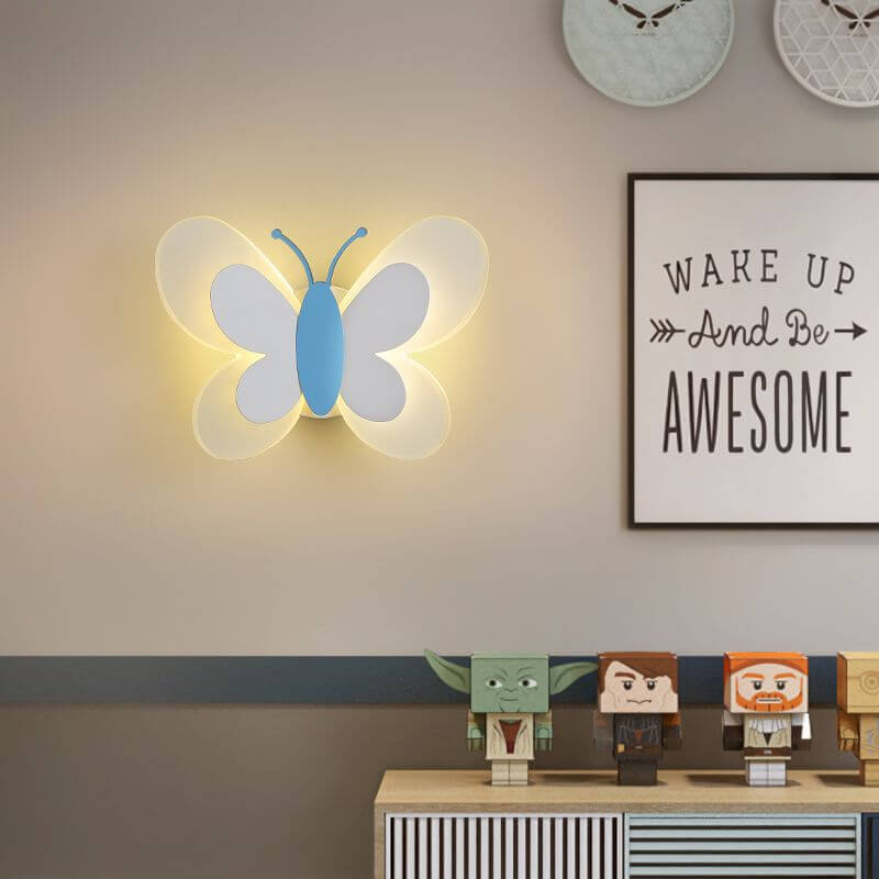 Creative Butterfly Acrylic 1-Light LED Wall Sconce Lamp Cuvalon
