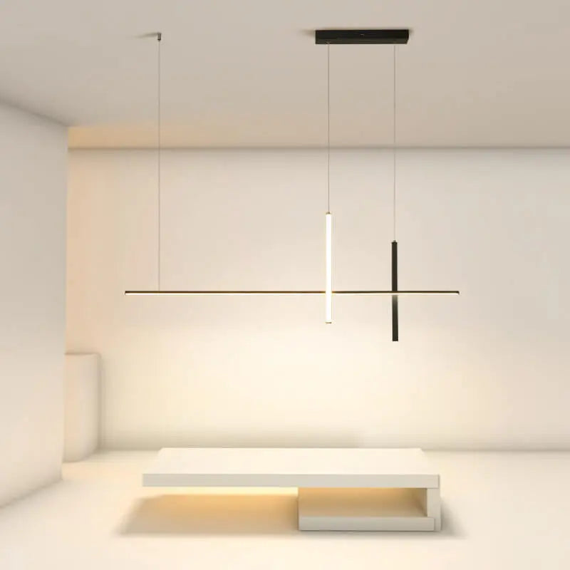 Modern Minimalist Long Line LED Chandelier Cuvalon