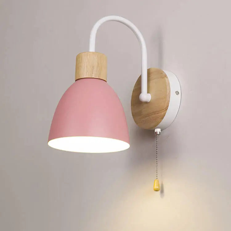 Nordic Macaron 1-Light Zipper Switch Wall Light Cuvalon