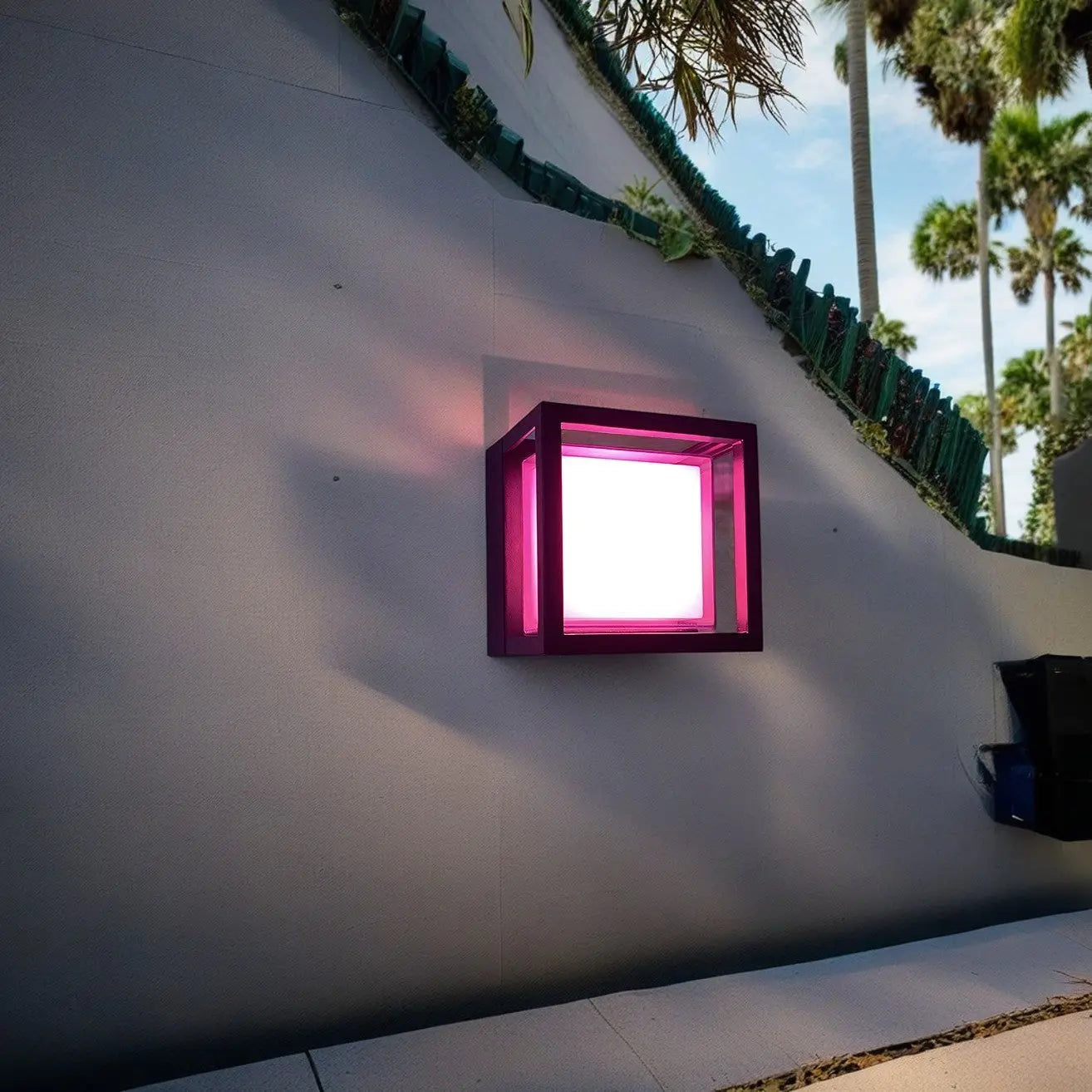 Modern Minimalist Waterproof Square Aluminum Acrylic LED Outdoor Wall Sconce Lamp For Garden Cuvalon
