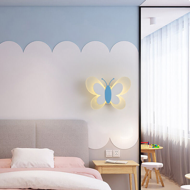 Creative Butterfly Acrylic 1-Light LED Wall Sconce Lamp Cuvalon