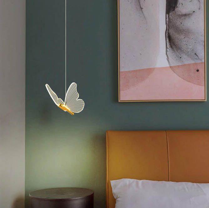 Minimalist Acrylic Butterfly LED Pendant Light Cuvalon