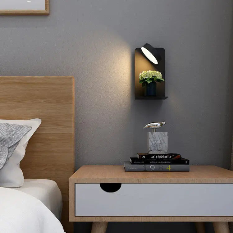 Modern Iron Square LED USB Rechargeable Wall Sconce Lamp Cuvalon