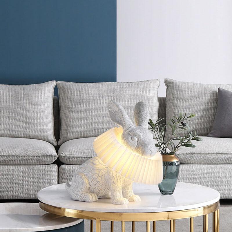Modern Creative Resin Rabbit LED 1-Light Table Lamp Cuvalon