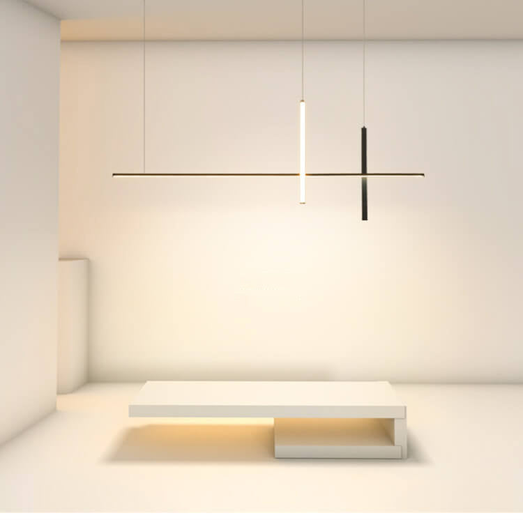 Modern Minimalist Long Line LED Chandelier Cuvalon