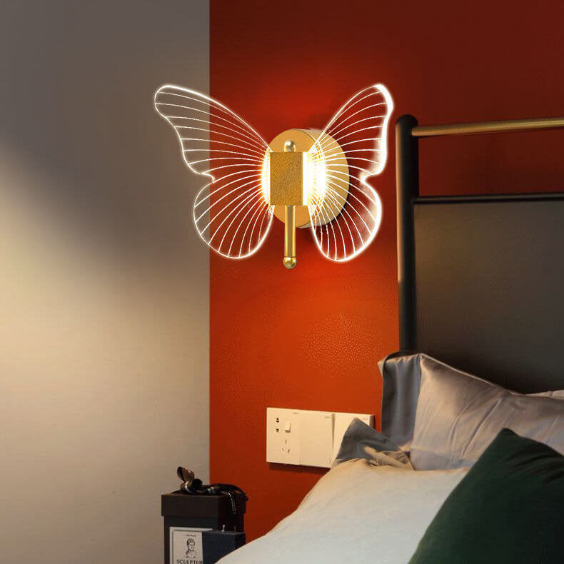 Nordic Creative Butterfly Acrylic LED Wall Sconce Lamp Cuvalon