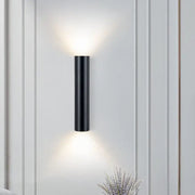 Simple Aluminum Cylindrical 2-Light Wall Sconce Lamp Cuvalon