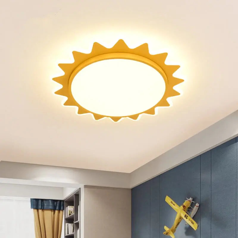 Creative Cartoon Sun Shaped LED Flush Mount Ceiling Light Cuvalon