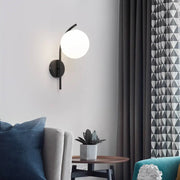 Nordic Arc Glass Globe 1-Light  Wall Sconce Lamp Cuvalon