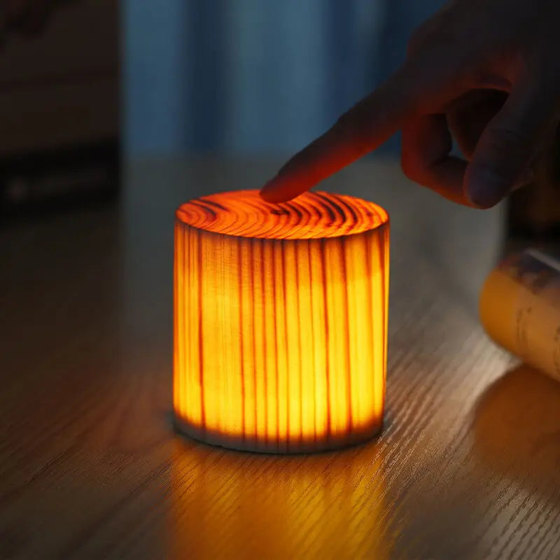 Creative Wood LED Touch Night Light Table Lamp Cuvalon