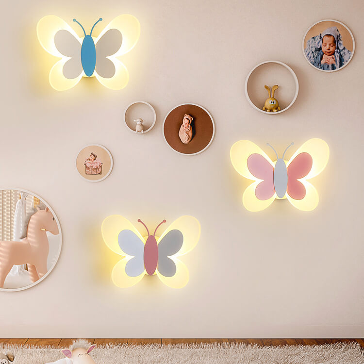 Creative Butterfly Acrylic 1-Light LED Wall Sconce Lamp Cuvalon