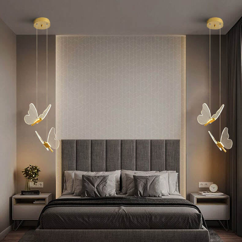 Minimalist Acrylic Butterfly LED Pendant Light Cuvalon