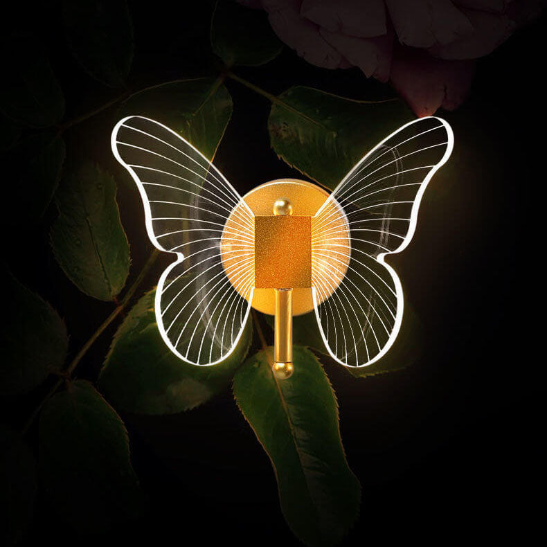Nordic Creative Butterfly Acrylic LED Wall Sconce Lamp Cuvalon