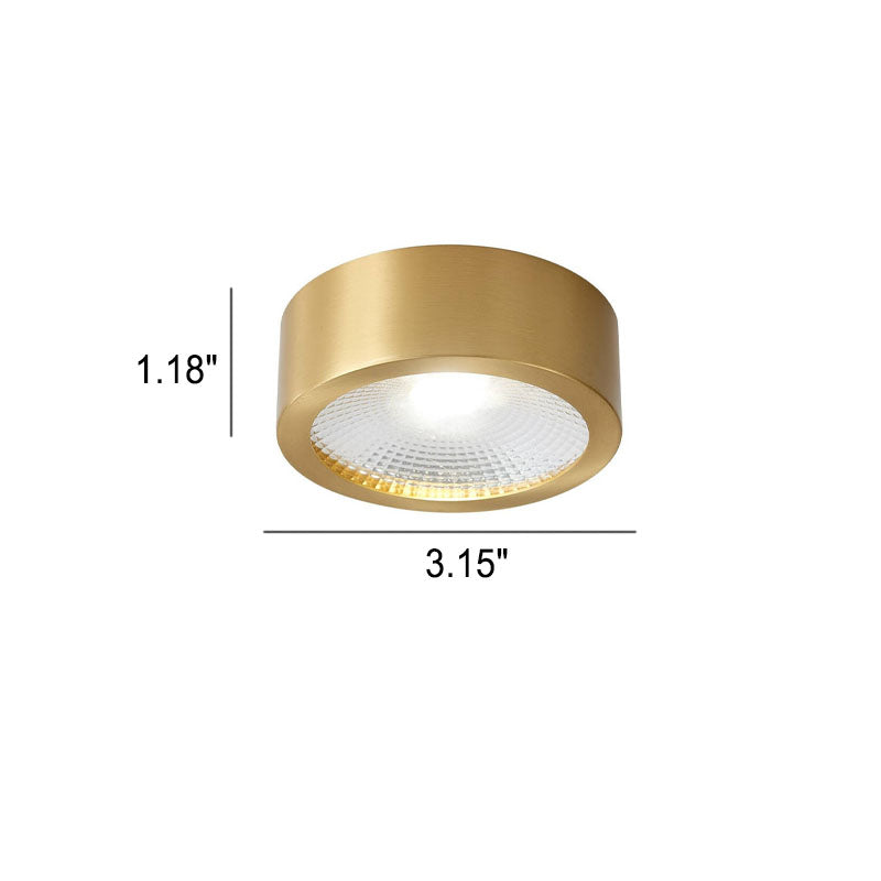 Nordic Light Luxury All Copper Ultra-thin LED Flush Mount Light Cuvalon