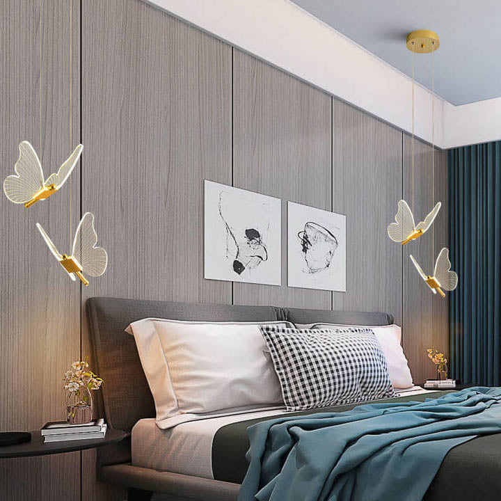 Minimalist Acrylic Butterfly LED Pendant Light Cuvalon