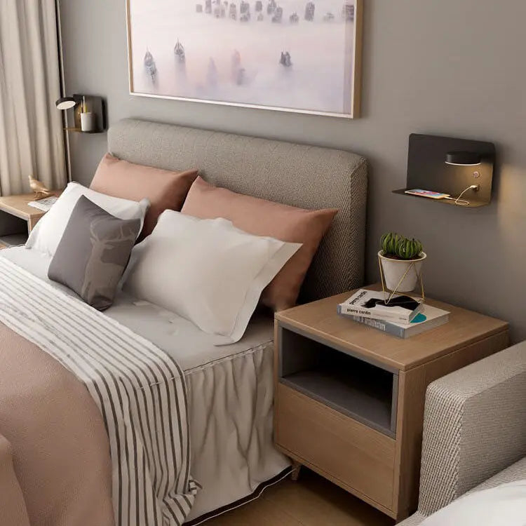 Modern Iron Square LED USB Rechargeable Wall Sconce Lamp Cuvalon