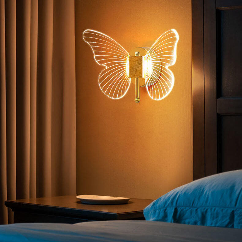 Nordic Creative Butterfly Acrylic LED Wall Sconce Lamp Cuvalon