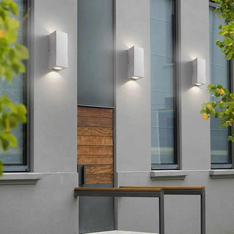 Industrial Cement Square Outdoor 1-Light Waterproof Wall Sconce Lamp Cuvalon