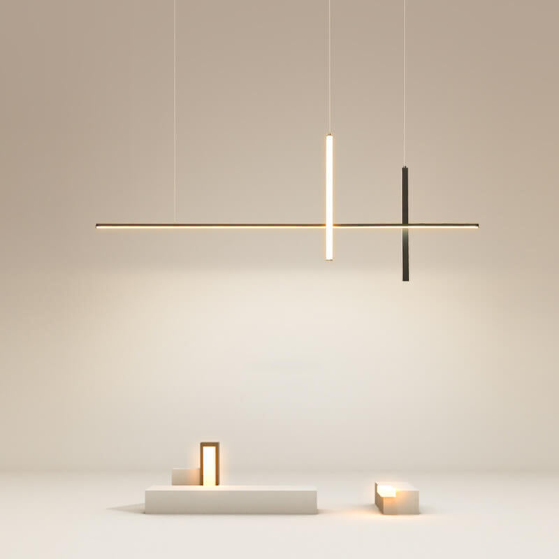 Modern Minimalist Long Line LED Chandelier Cuvalon