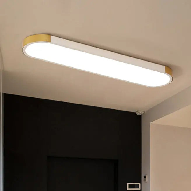 Modern Minimalist Rectangular Ring LED Flush Mount Ceiling Light Cuvalon