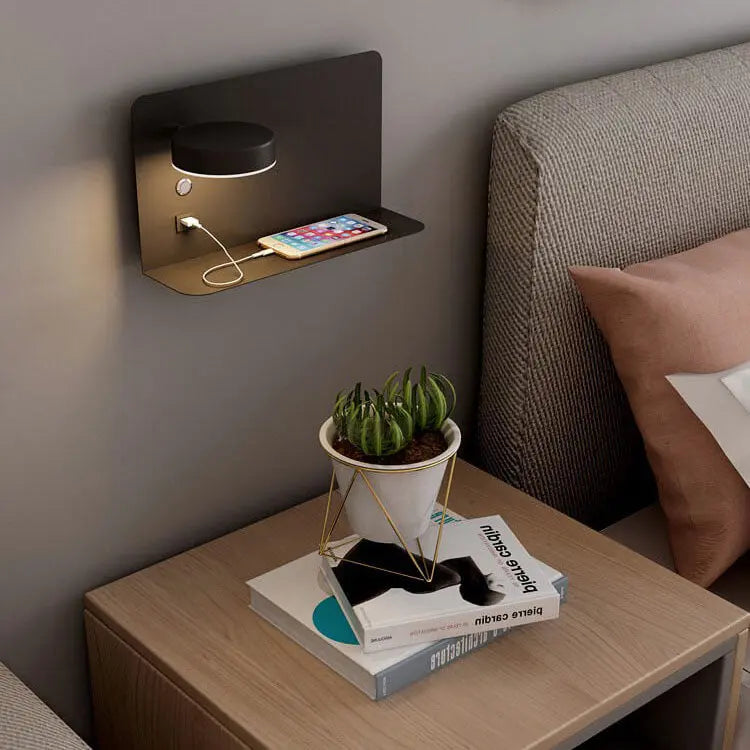 Modern Iron Square LED USB Rechargeable Wall Sconce Lamp Cuvalon