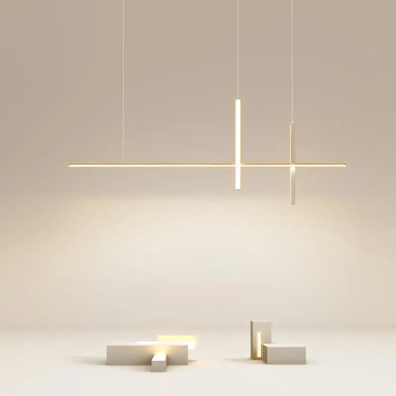 Modern Minimalist Long Line LED Chandelier Cuvalon
