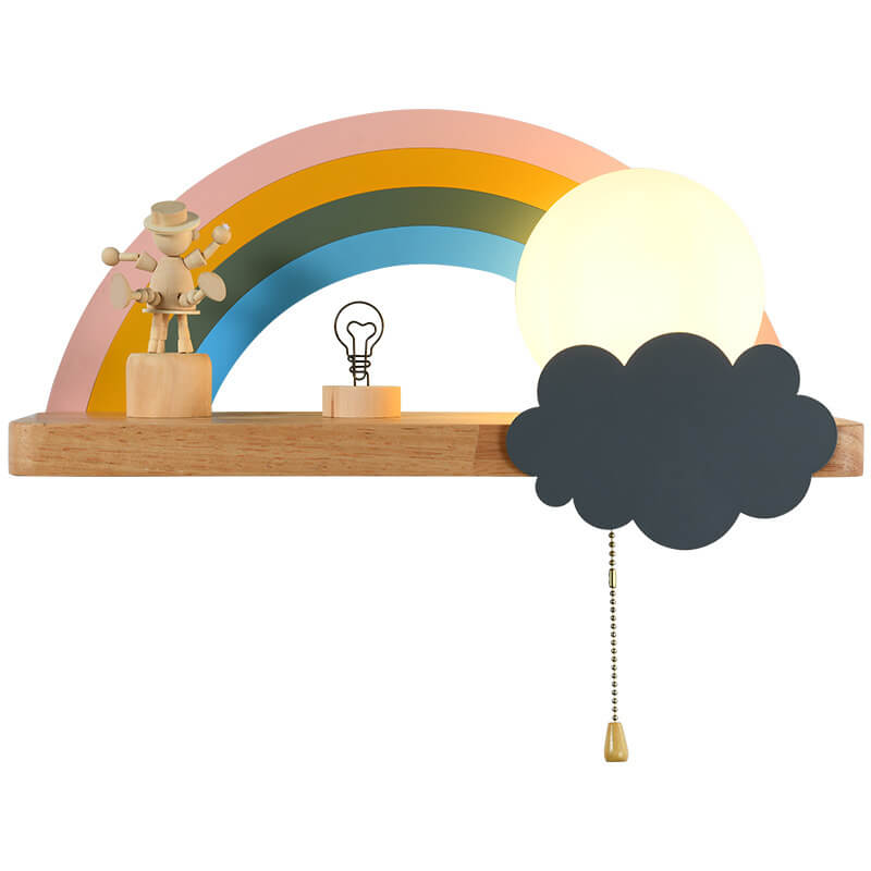 Nordic Cartoon Rainbow 1-Light  Wall Sconce Lamp Cuvalon