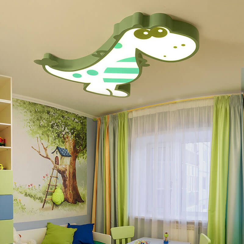 Cartoon Creative Dinosaur LED Flush Mount Ceiling Light Cuvalon