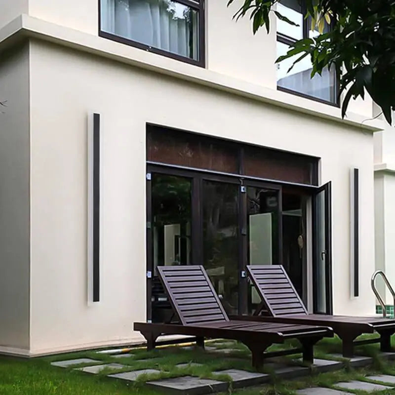 Minimalistic Elongated Bar Shaped 1-Light LED Acrylic Outdoor Waterproof Wall Light Cuvalon