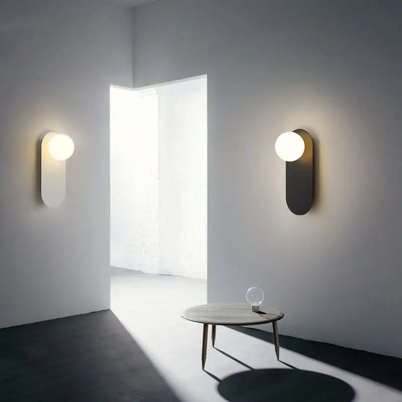 Nordic Minimalist Glass Ring Base 1-Light Wall Sconce Lamp Cuvalon